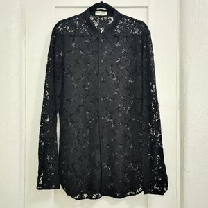 Saint Laurent Floral Lace Shirt, XL 43/17